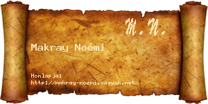 Makray Noémi névjegykártya